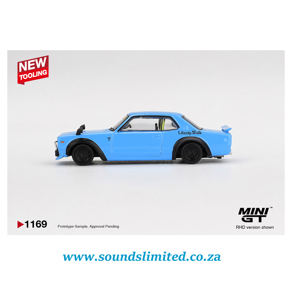 Mini GT #1169 Nissan LB★Works HAKOSUKA Baby Blue