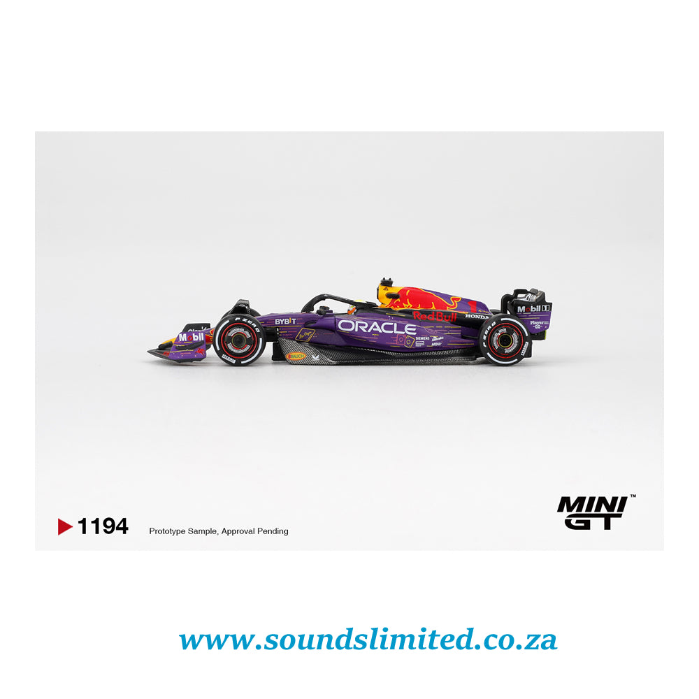 Mini GT #1194 Oracle Red Bull Racing RB19 #1 Max Verstappen 2023 F1 2023 Las Vegas GP Winner