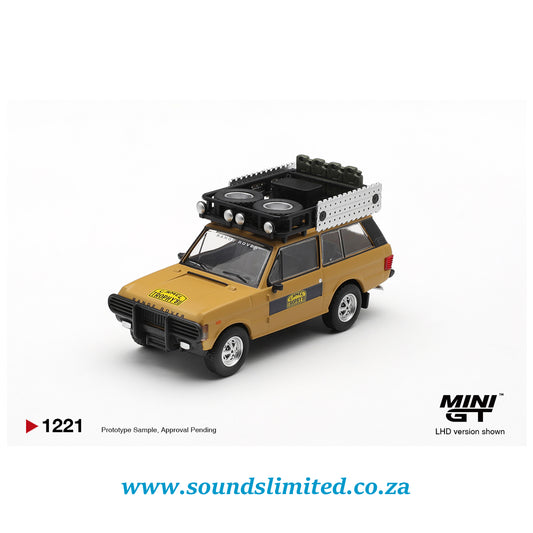 Mini GT #1221 Range Rover 1981 Camel Trophy Sumatra K.Stoppa & A.Valldorf