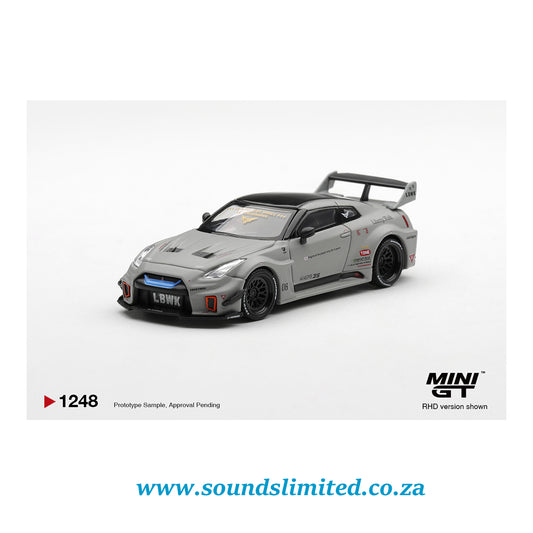 Mini GT #1248 NISSAN LB-Silhouette WORKS GT 35GT-RR Ver.1 Matt Grey Blister Packaging