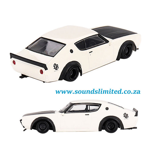 Mini GT 1/64 Nissan Skyline Kenmeri Liberty Walk White #702 (BLISTER PACK)