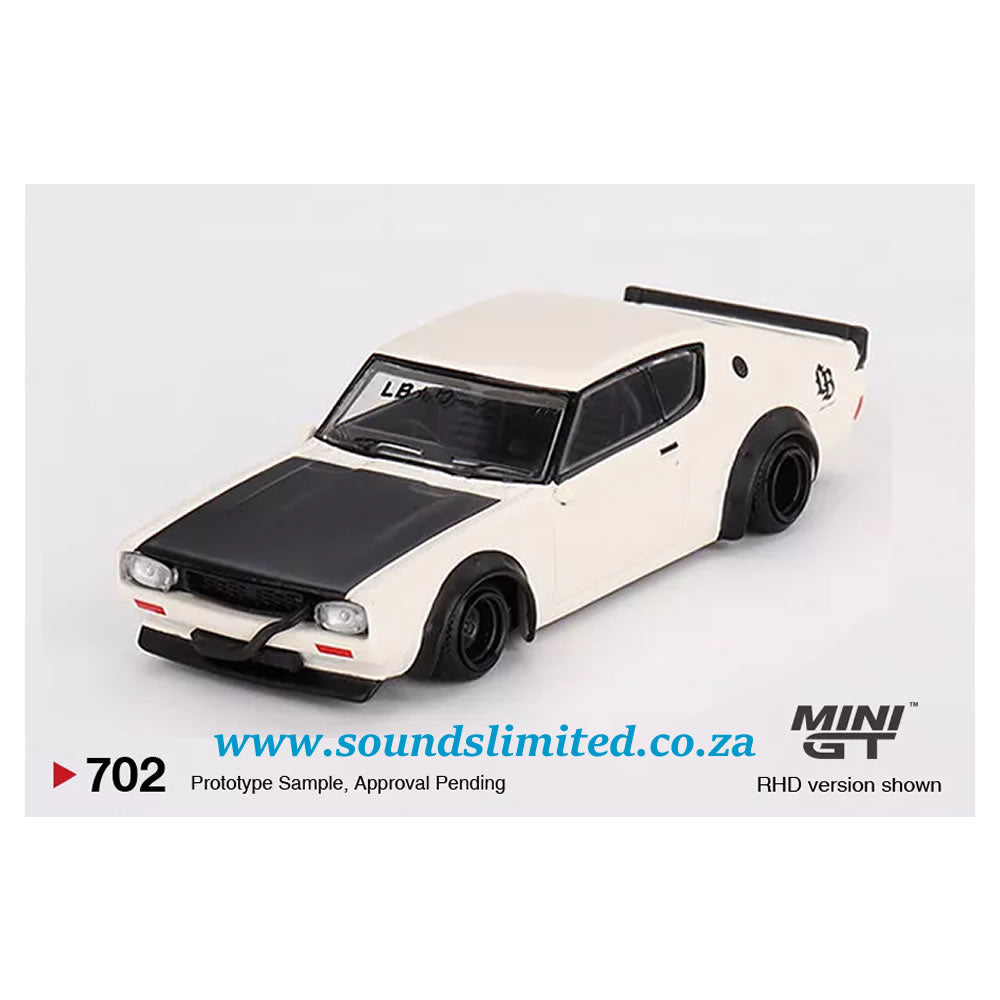 Mini GT 1/64 Nissan Skyline Kenmeri Liberty Walk White #702