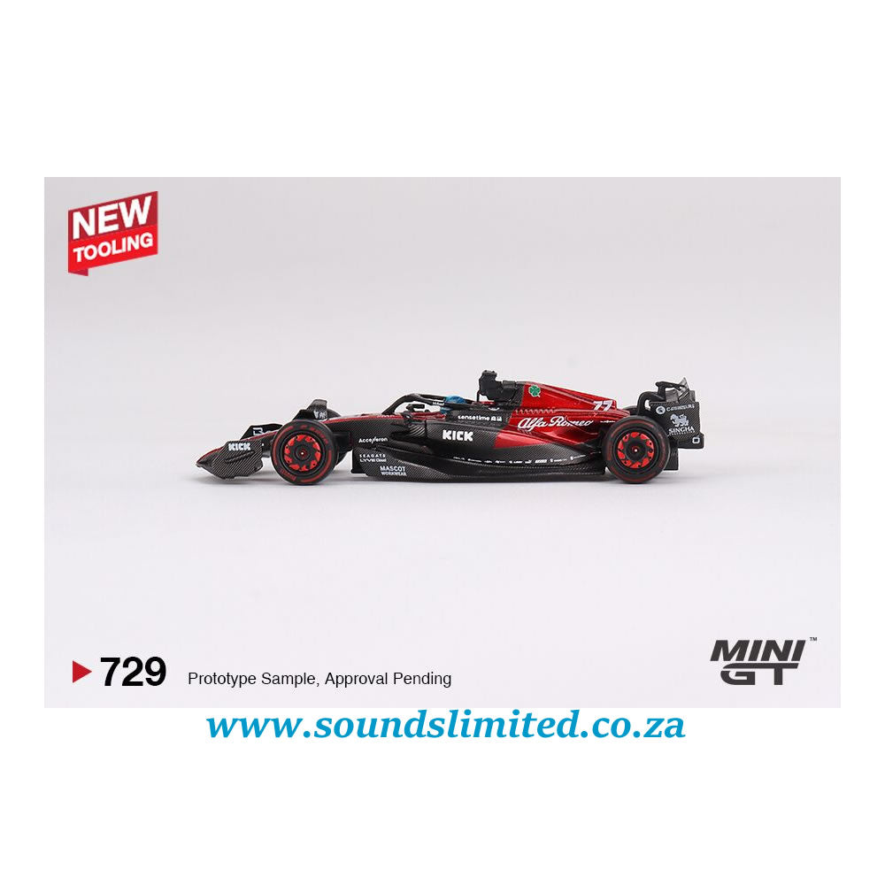 Mini GT #729 Alfa Romeo C43 #77 Valtteri Bottas 2023 F1 2023 Australian GP