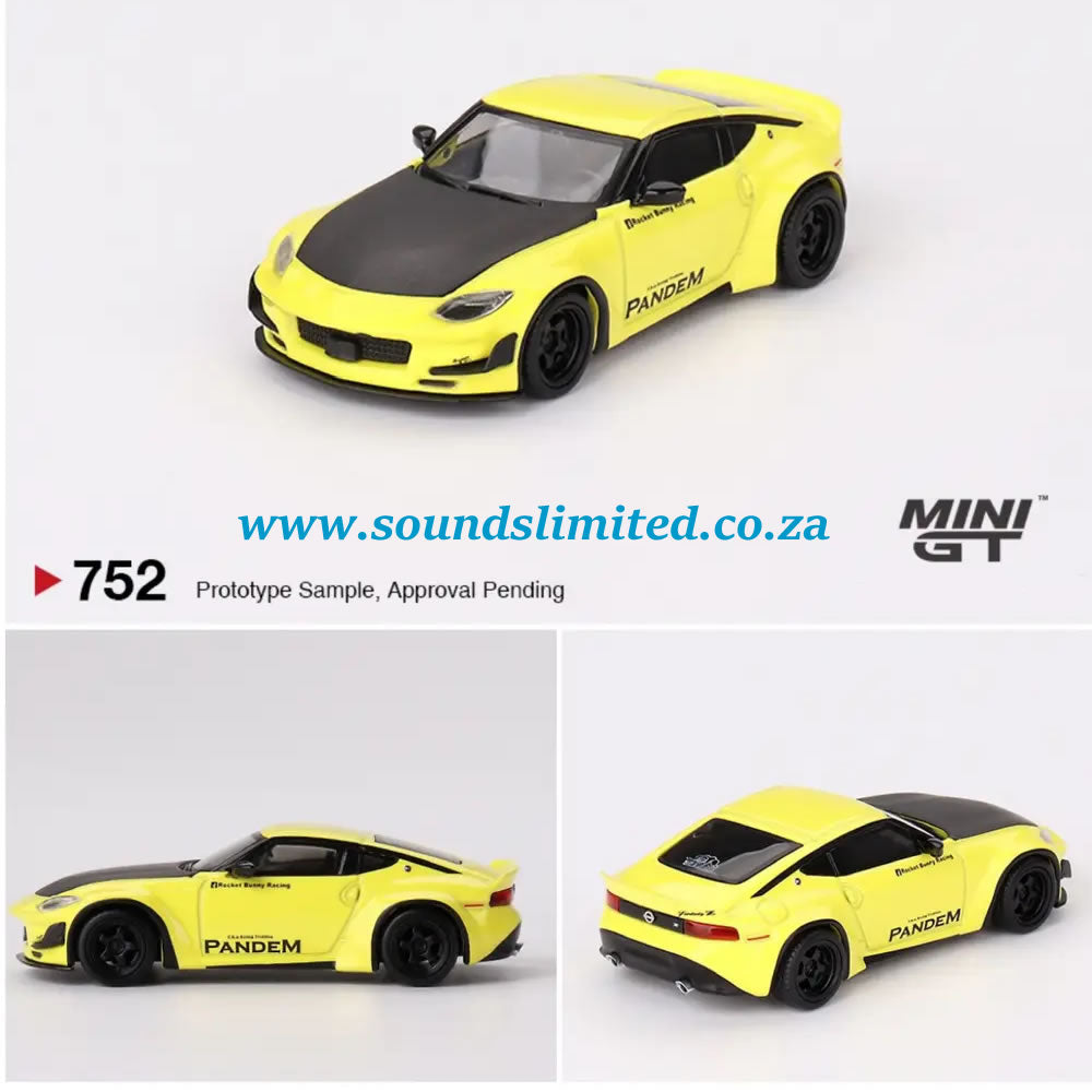 Mini GT #752 Nissan Z Pandem Ikazuchi Yellow