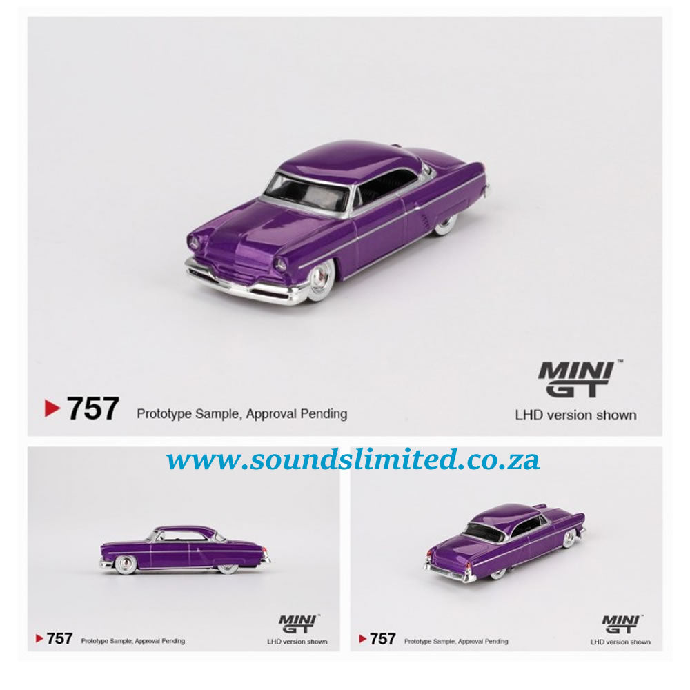 Mini GT #757 Lincoln Capri Hot Rod 1954 Purple Metallic