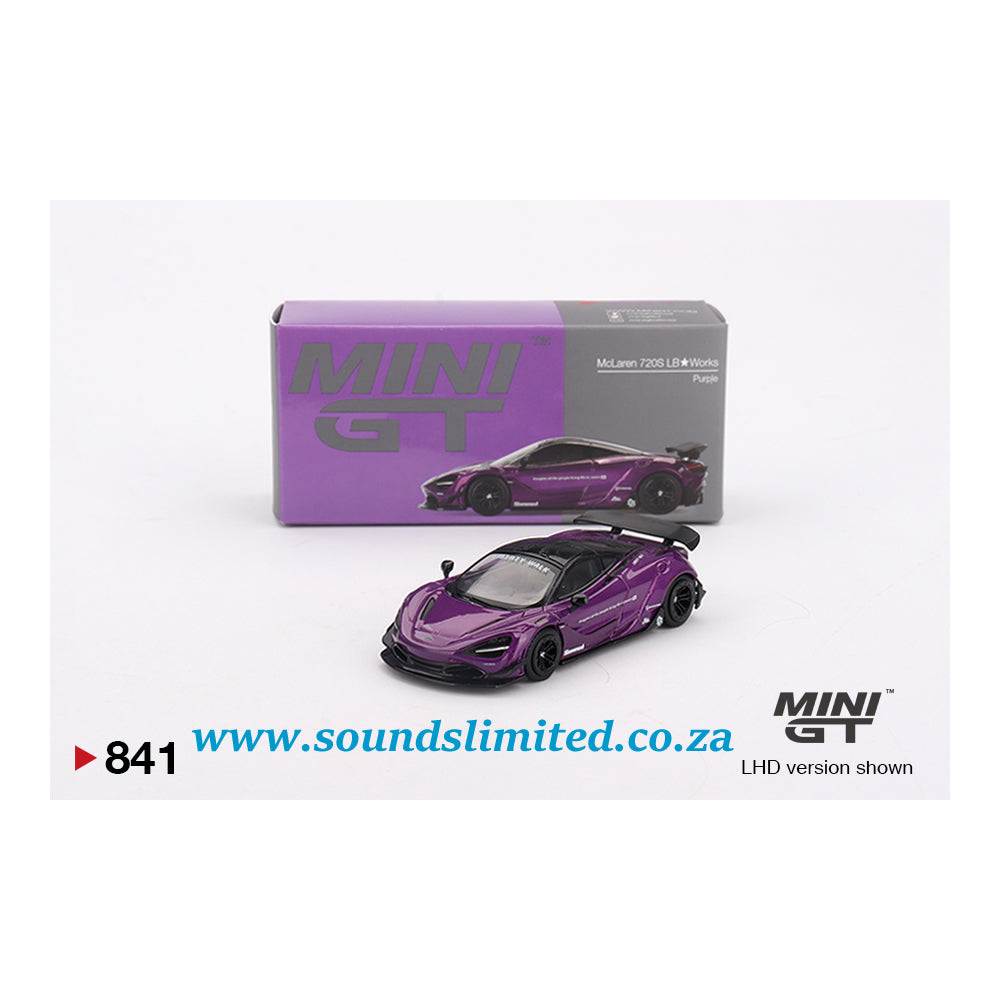 Mini GT #841 McLaren 720S LB★Works Purple