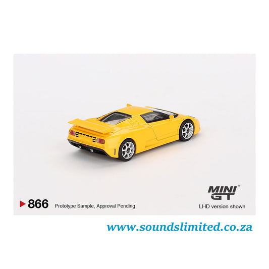 Mini GT #866 Bugatti EB110 Super Sport Giallo Bugatti