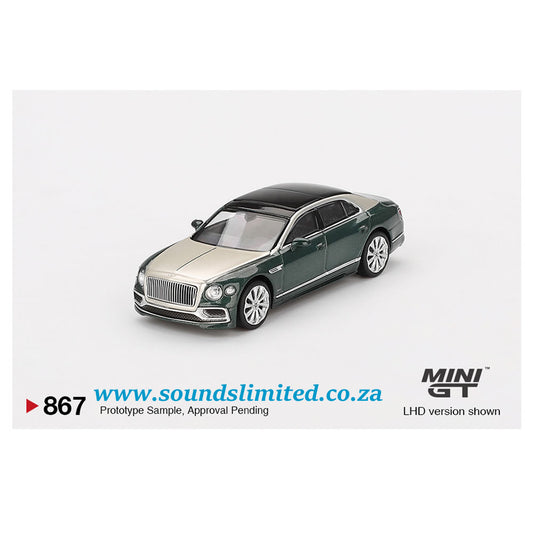 Mini GT #867 Bentley Flying Spur White Sand Verdant