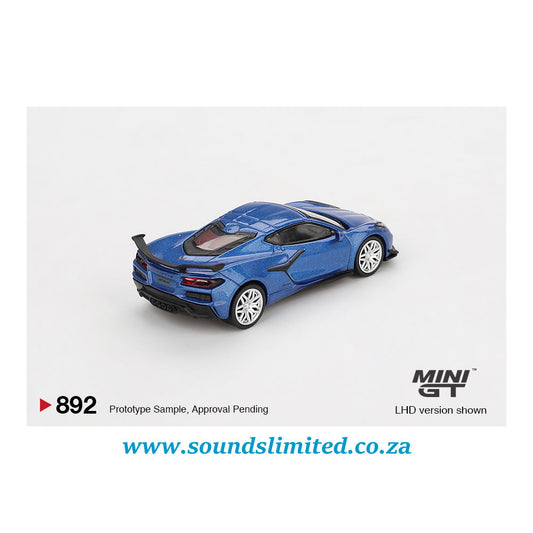 Mini GT #892 Chevrolet Corvette Z06 2023 Elkhart Lake Blue Metallic