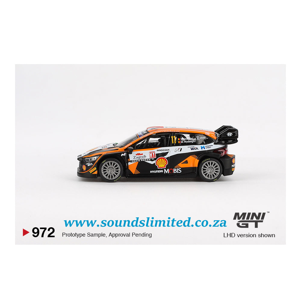 Mini GT #972 Hyundai i20 N Rally1 #11 2023 Rally Croatia Power Stage Winner