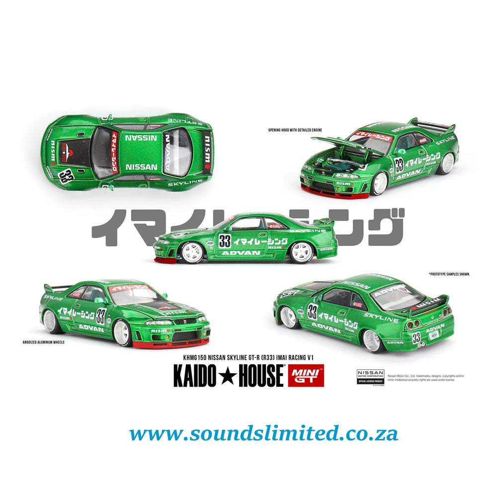Mini GT x Kaido House #150 Nissan Skyline GT-R (R33) Imai Racing V1
