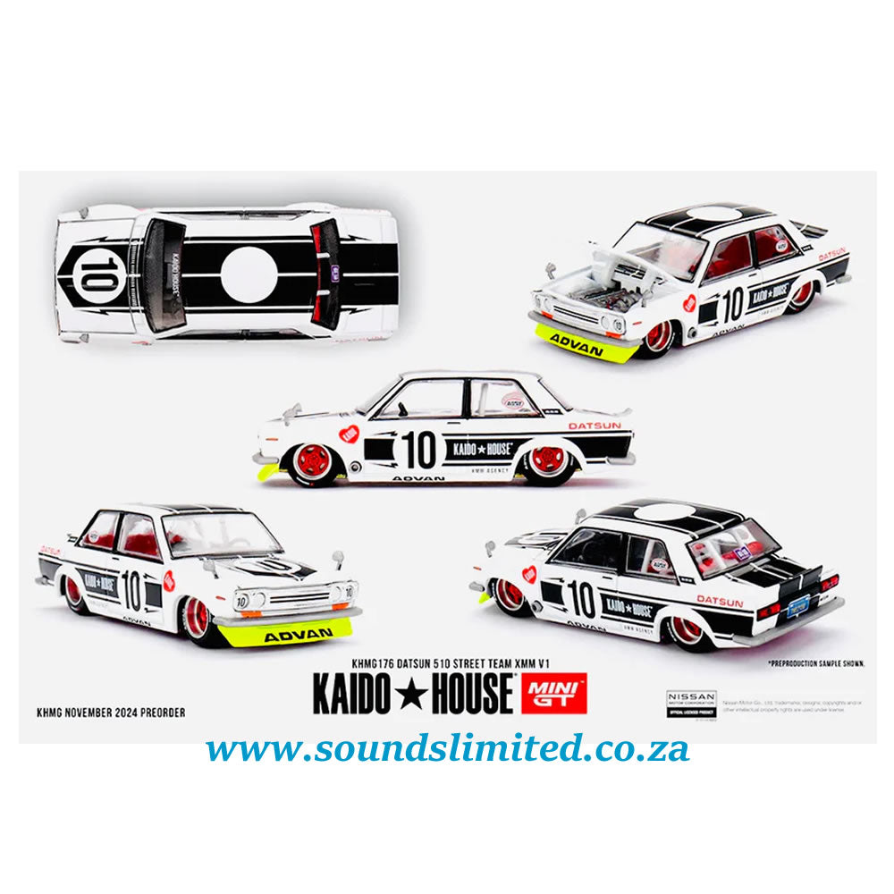Mini GT x Kaido House #176 Datsun 510 Street Team XMM V1