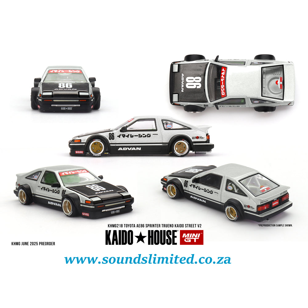 Mini GT x Kaido House #218 Toyota AE86 Sprinter Trueno Kaido Street V2