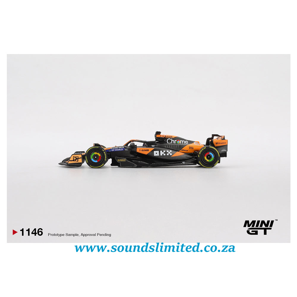 Mini GT #1146 McLaren MCL38 #81 Oscar Piastri 2024 F1 2024 Hungarian GP Winner