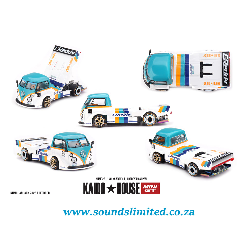 Mini GT #261 Volkswagen T1 GReddy Pickup V1