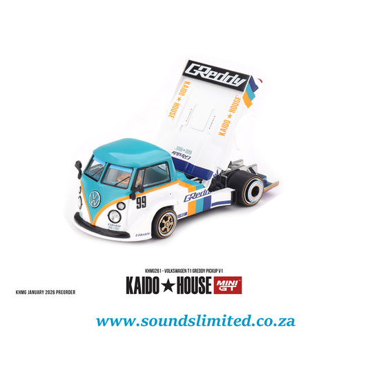 Mini GT #261 Volkswagen T1 GReddy Pickup V1