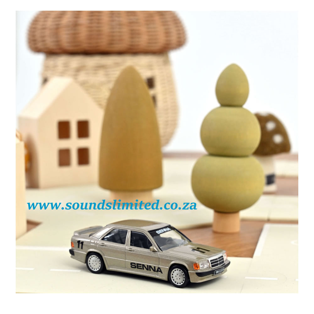 Norev Mercedes Benz 190E 2.3 1984 Beige Metallic SENNA car #11 1/43 351196
