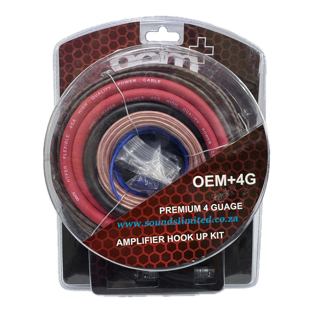 OEM+ 4g Premium 4 Guage Amplifier Hook Up Kit (Wiring Kit)