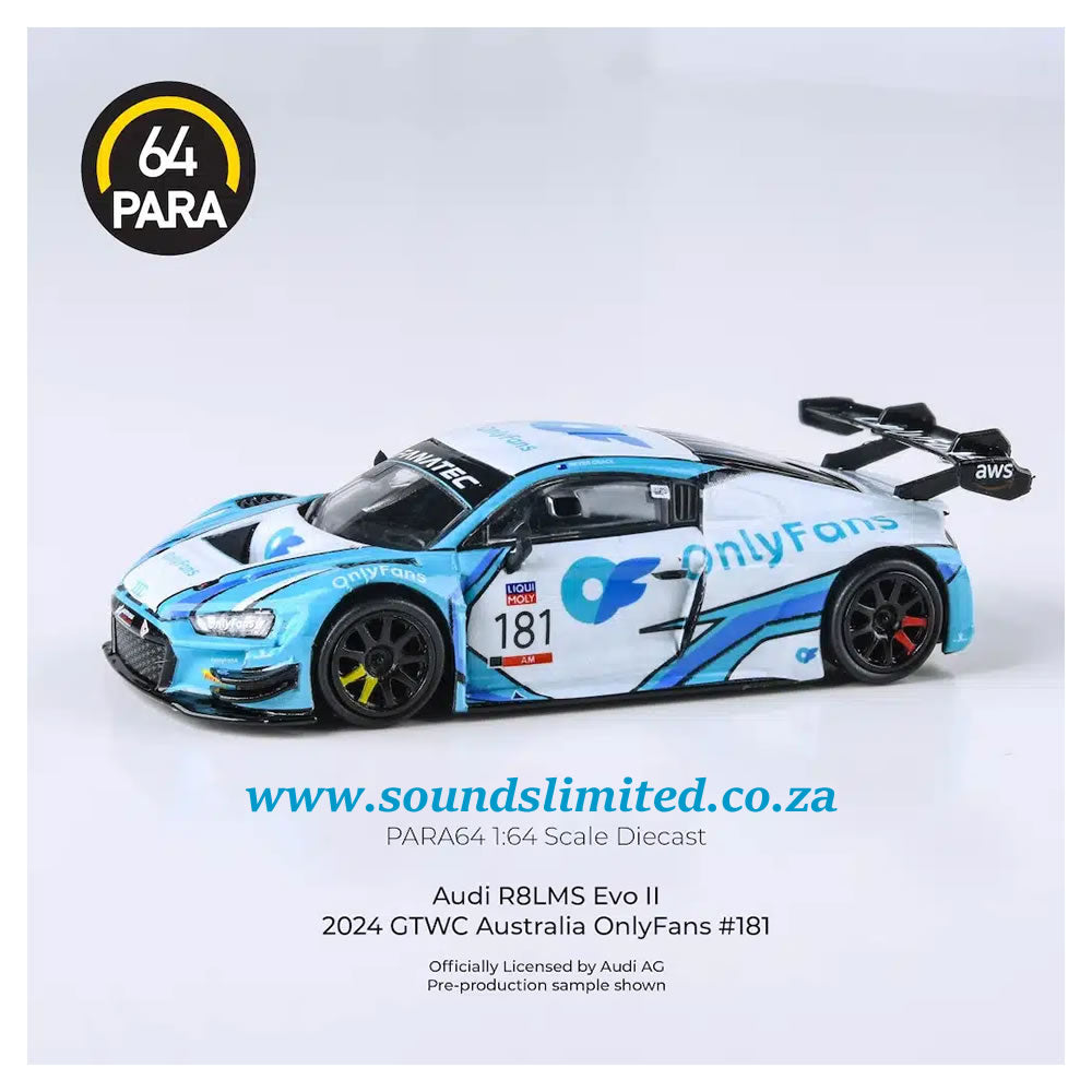Para64 1/64 Audi R8 LMS Evo II 2024 GTWC Australia OnlyFans Livery #181 PA-55260