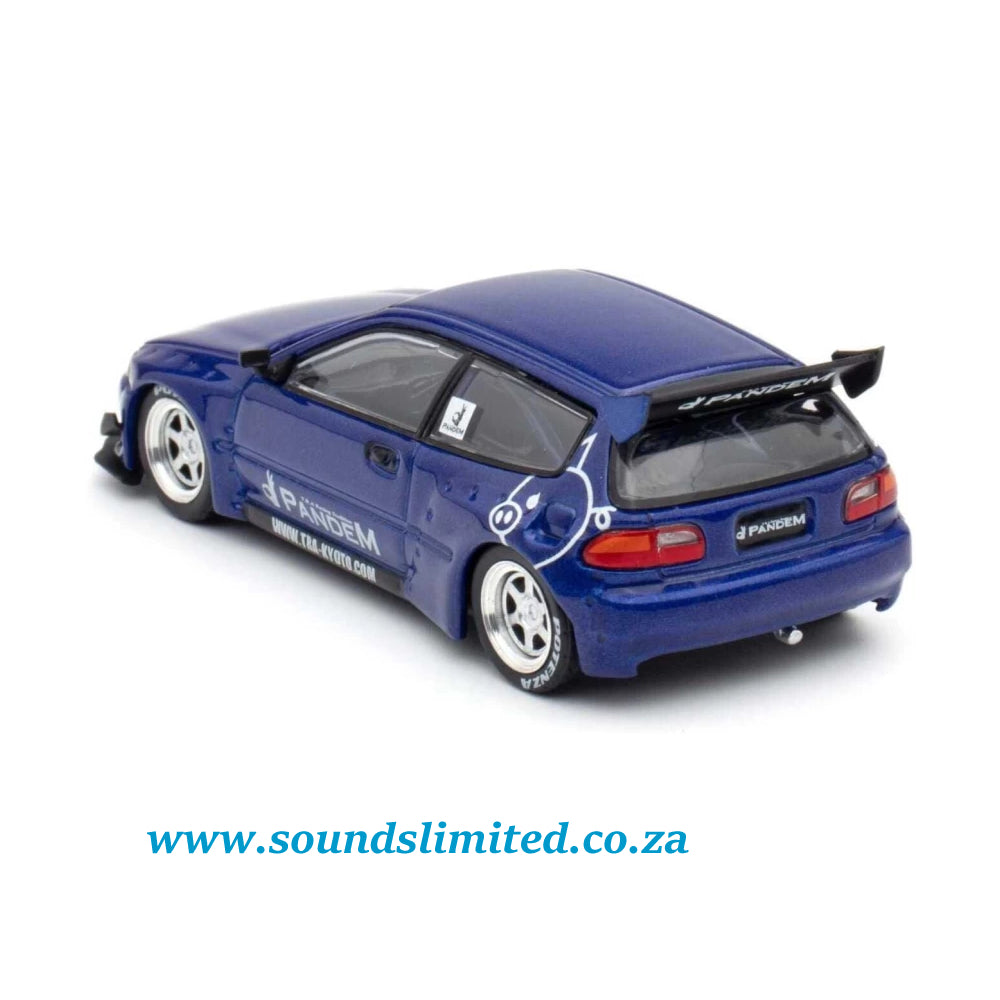 Pop Race 1/64 Pandem Civic EG6 Metallic Blue PR64-127
