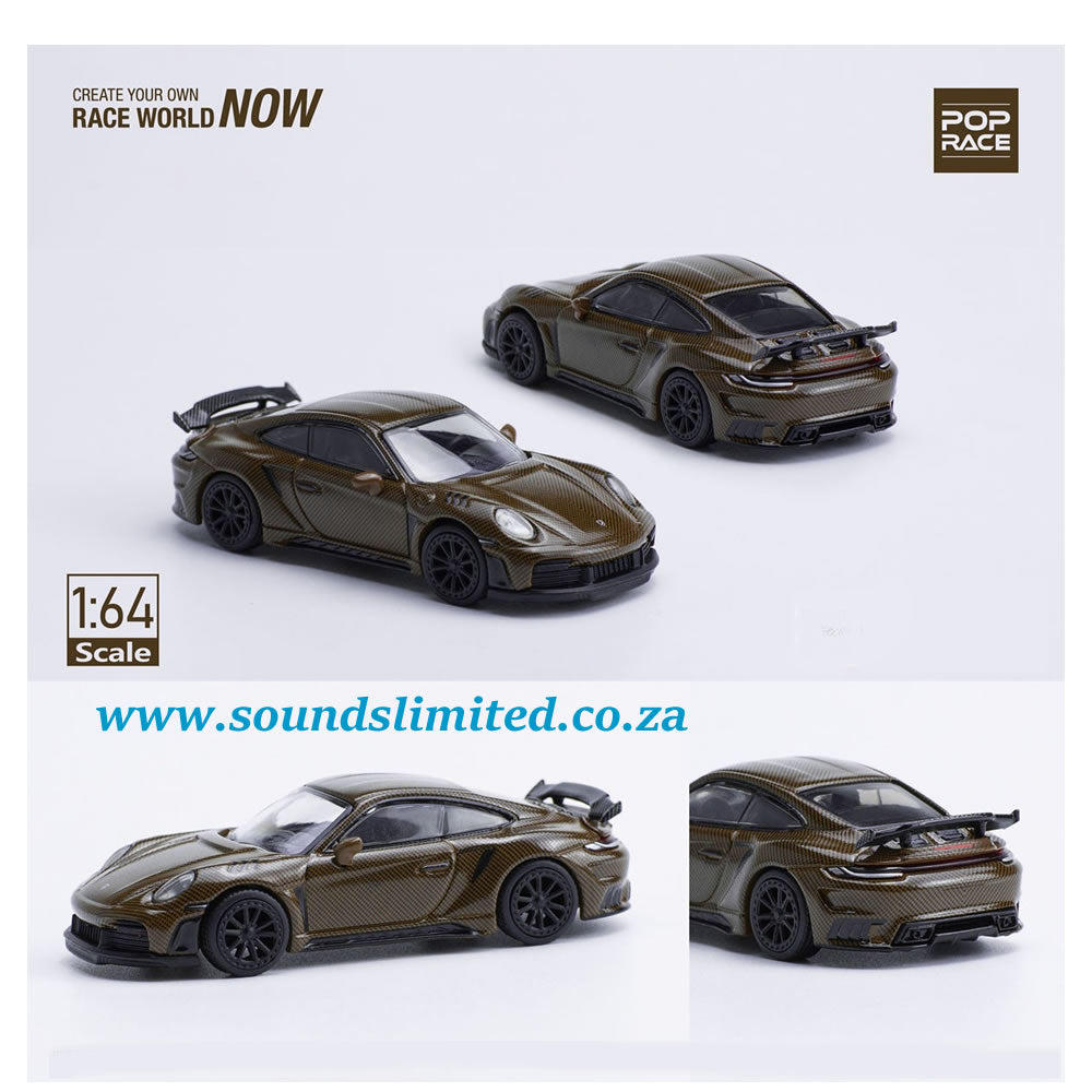 Pop Race 1/64 Porsche 992 Stinger GTR Carbon Brown PR64-49