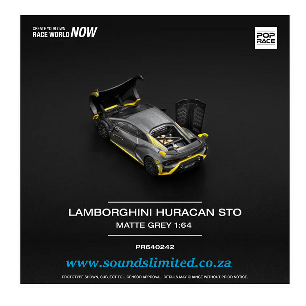Pop Race Lamborghini Huracan STO Matte Grey PR64-242