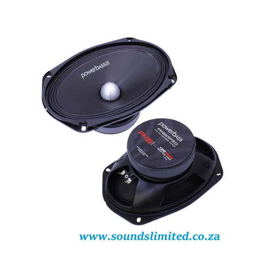 Powerbass PMB69PRO 6"x9" Inch 1200W Pro Mid's with Bullet Speakers