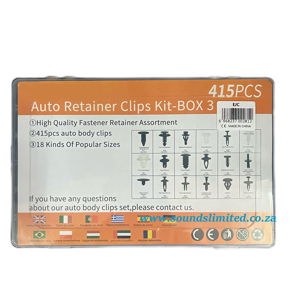 SL Box 3 415pcs Auto Retainer Panel Clips