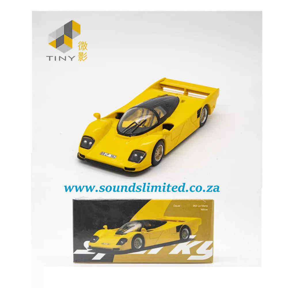 Sparky X Tiny 1/64 Porsche Dauer 962 Le Mans - Yellow YO64010