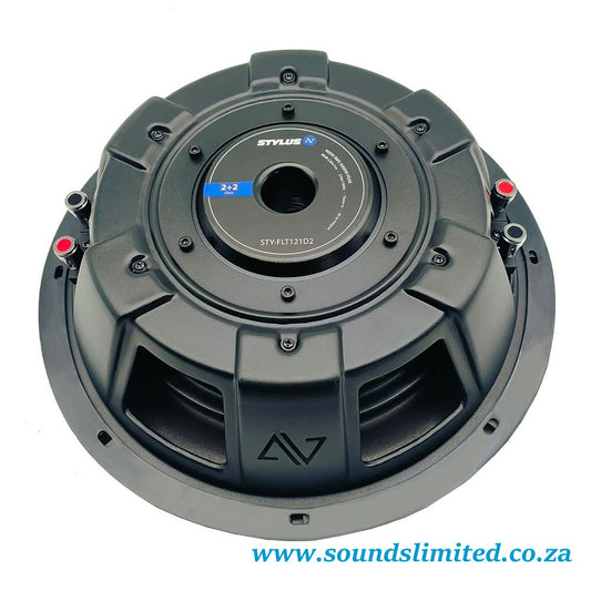 Stylus AV 12" DVC Dual 2 ohm Flat Subwoofer 6000W Peak STY-FLT121D2