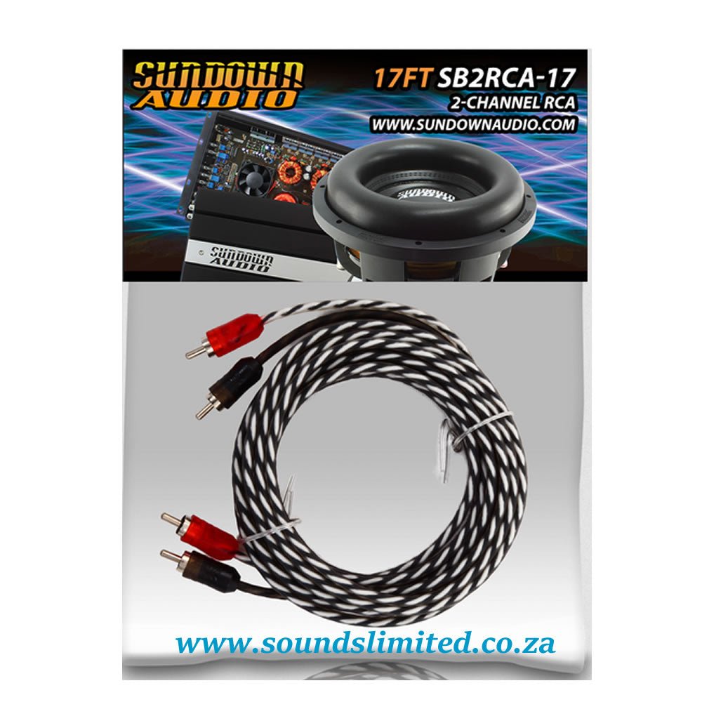 Sundown Audio 17ft SB2RCA-17 2 Channel RCA Cable