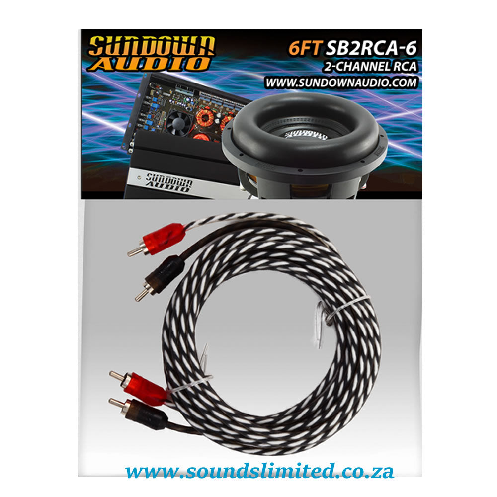 Sundown Audio 6ft SB2RCA-6 2 Channel RCA Cable