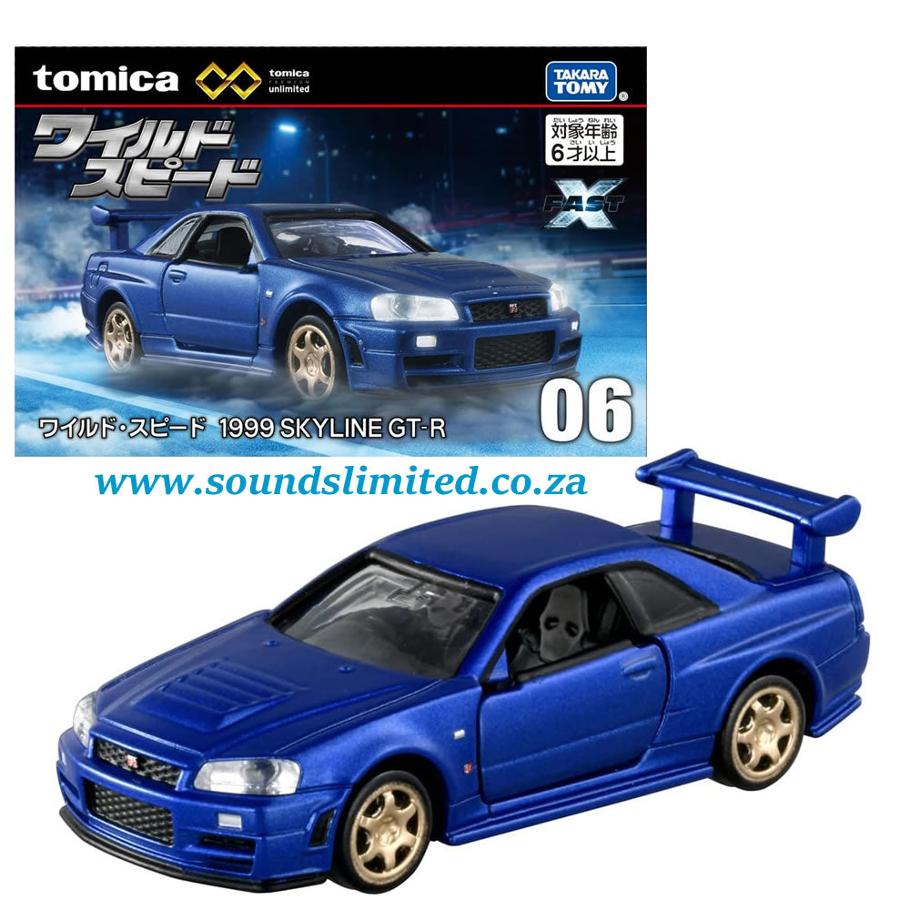Takara Tomy Tomica Premium Unlimited #06 Fast and Furious 1999 SKYLINE GT-R Scale Car