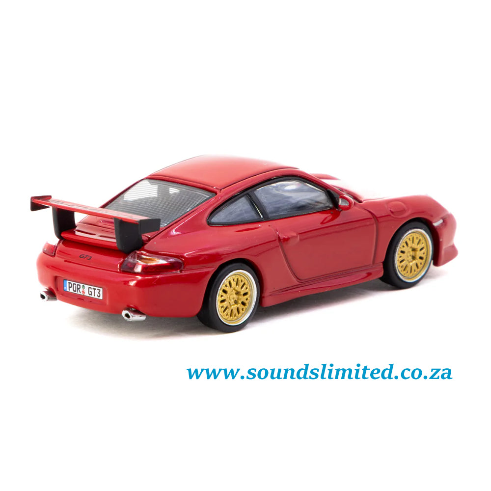 Tarmac Works X iXO Models Porsche 911 GT3 (type 996) Red T64G-069-RE