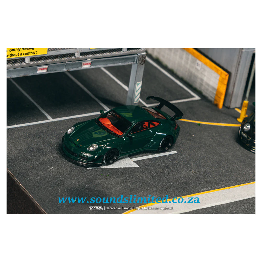 Tarmac Works x RWB Porsche 997 Tsubasa Green 2025 Indonesia Diecast Expo IDE-XII T64-TL057-GR