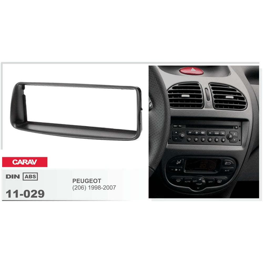 Carav 11-029 Peugeot 206 In Dash Car Radio Trimplate