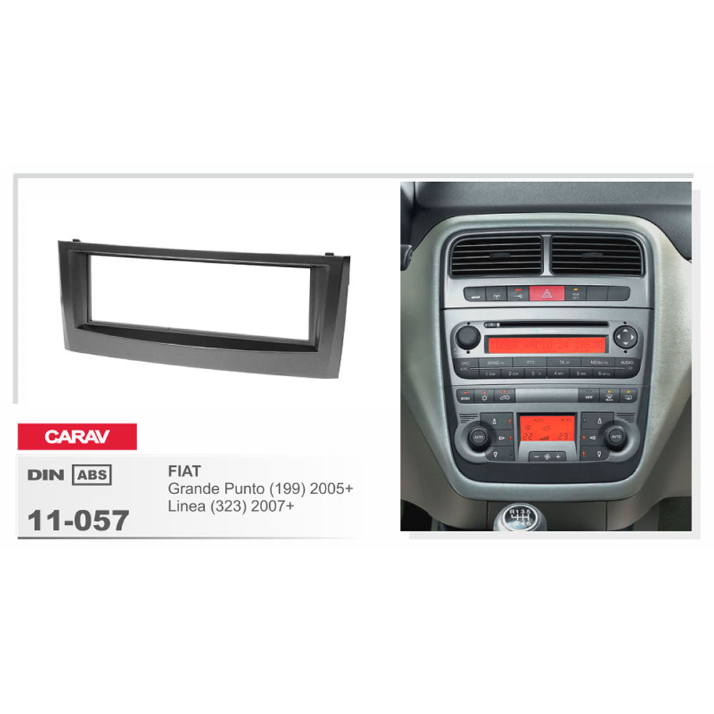 Carav 11-057 Fiat Punto, Linea In Dash Car Radio Trimplate