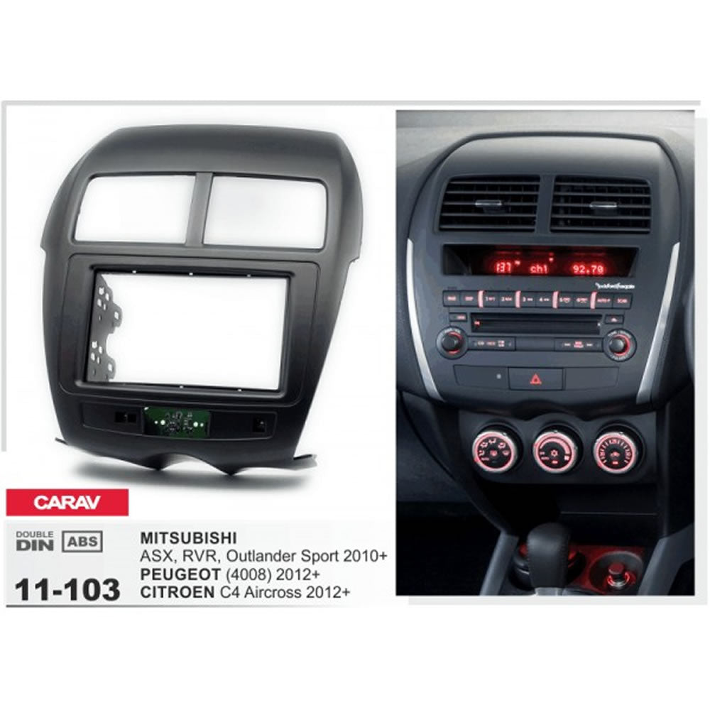 Carav 11-103 Mitsubishi, Citroen, Peugeot In Dash Car Radio Trimplate