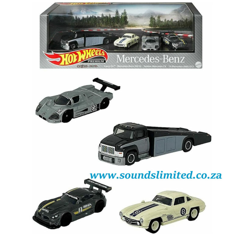 Hot Wheels Premium Collectors Box Set Mercedes Benz Set Sounds Limited