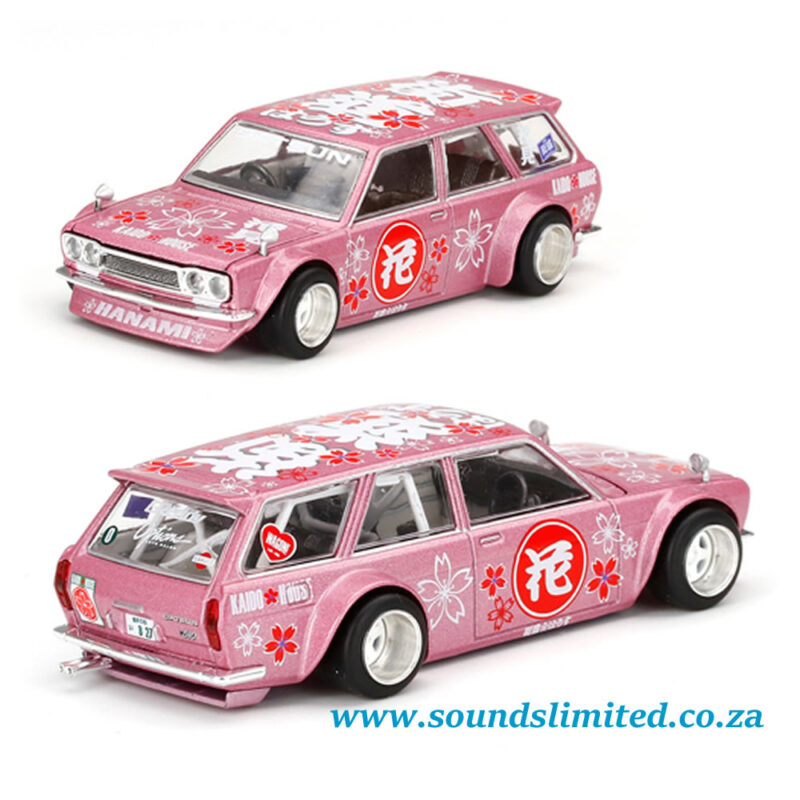 MiniGT 012 Kaido House Datsun 510 Wagon Hanami V1 Pink 1 64 Sounds