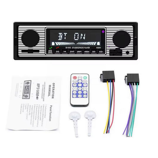 12V Bluetooth Retro Car Radio MP3 Player Stereo USB AUX Classic Car Stereo Audio