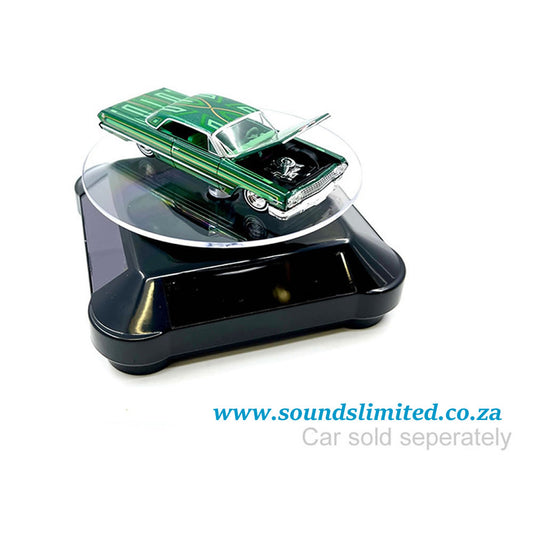 3.5″ Solar Rotating Display Stand with Black Base for 1/64 Scale Model Cars