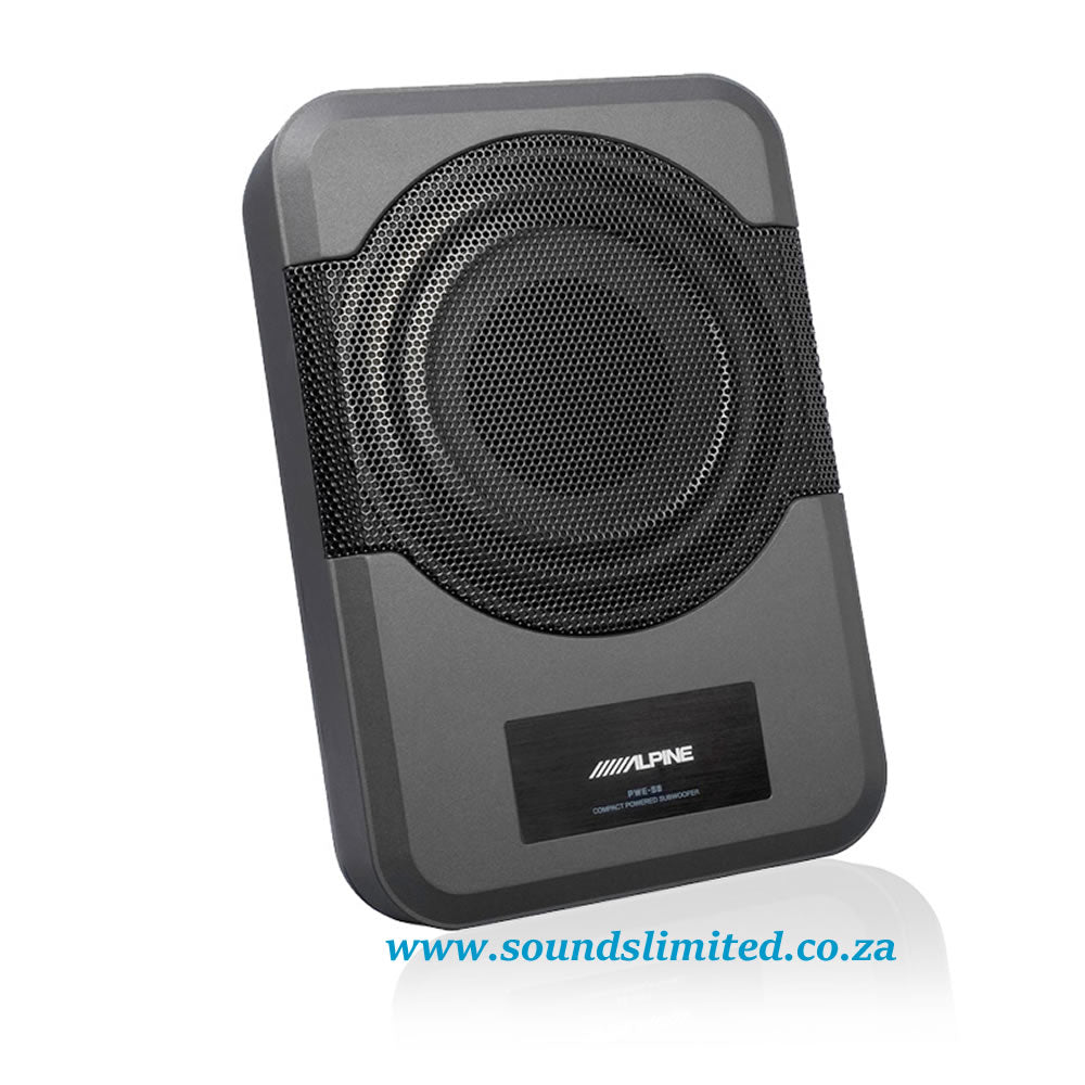 Alpine PWE-S8 Powered 8-inch (20cm) Quad-Coil Subwoofer Box with built-in 240W Amplifier