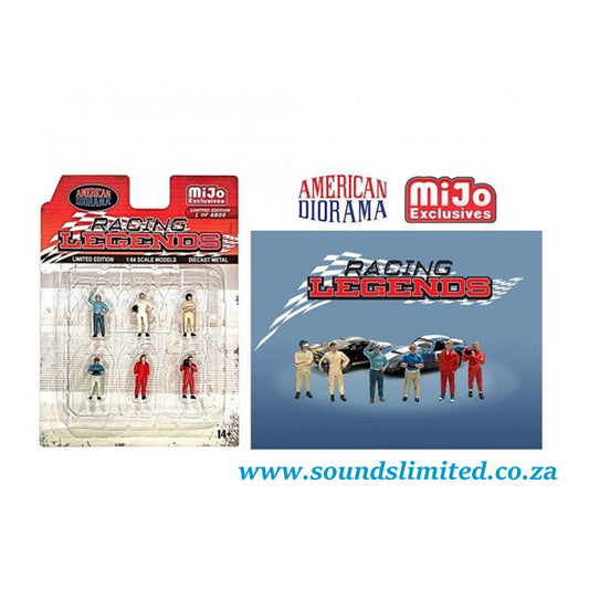 American Diorama 1/64 Figurine Set Racing Legends (Set of 6 figurines) AD-76503MJ