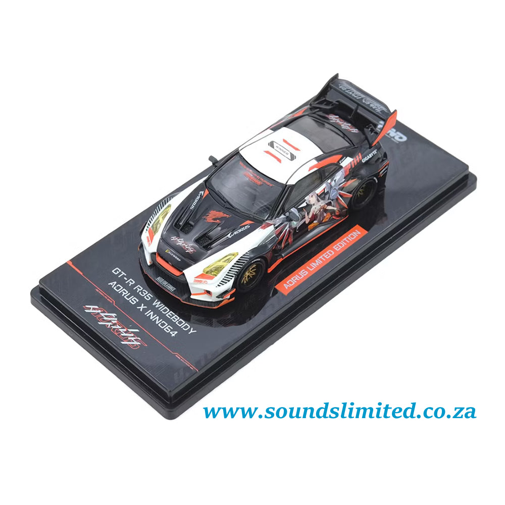 Inno64 Models Aorus X Limited Edition GT-R R35 Widebody IN64-R35LB-AORUS