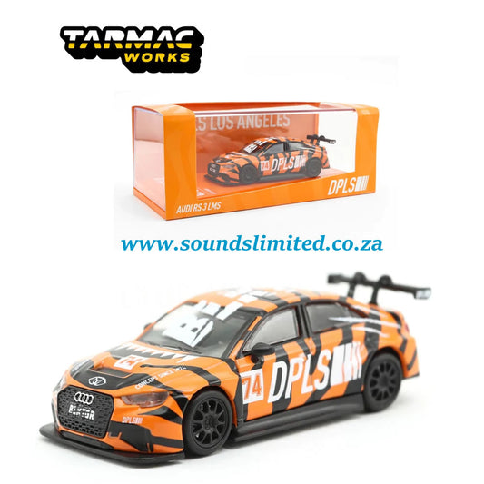 Tarmac Works Audi RS3 LMS BLKTGR Orange DPLS Special Edition #74