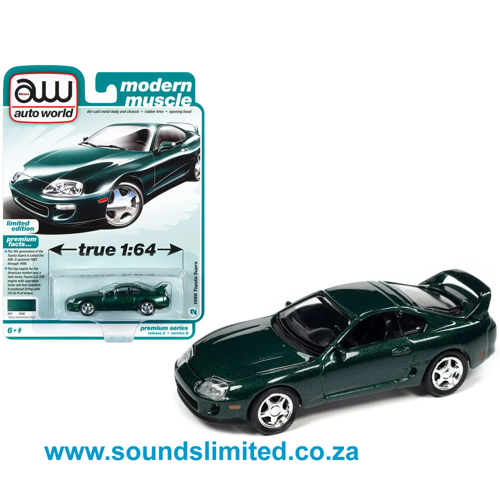 AutoWorld 1996 Toyota Supra Deep Jewel Green Metallic