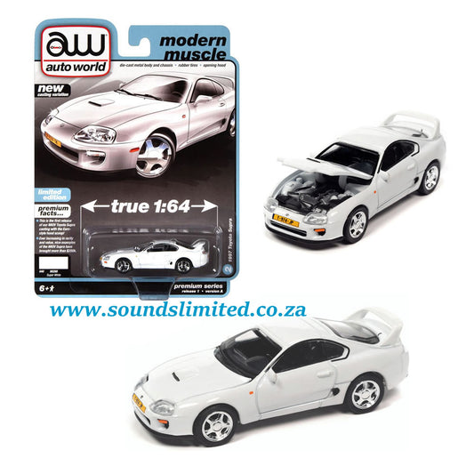 AutoWorld 1997 Toyota Supra (Euro Version) - SUPER WHITE  1:64