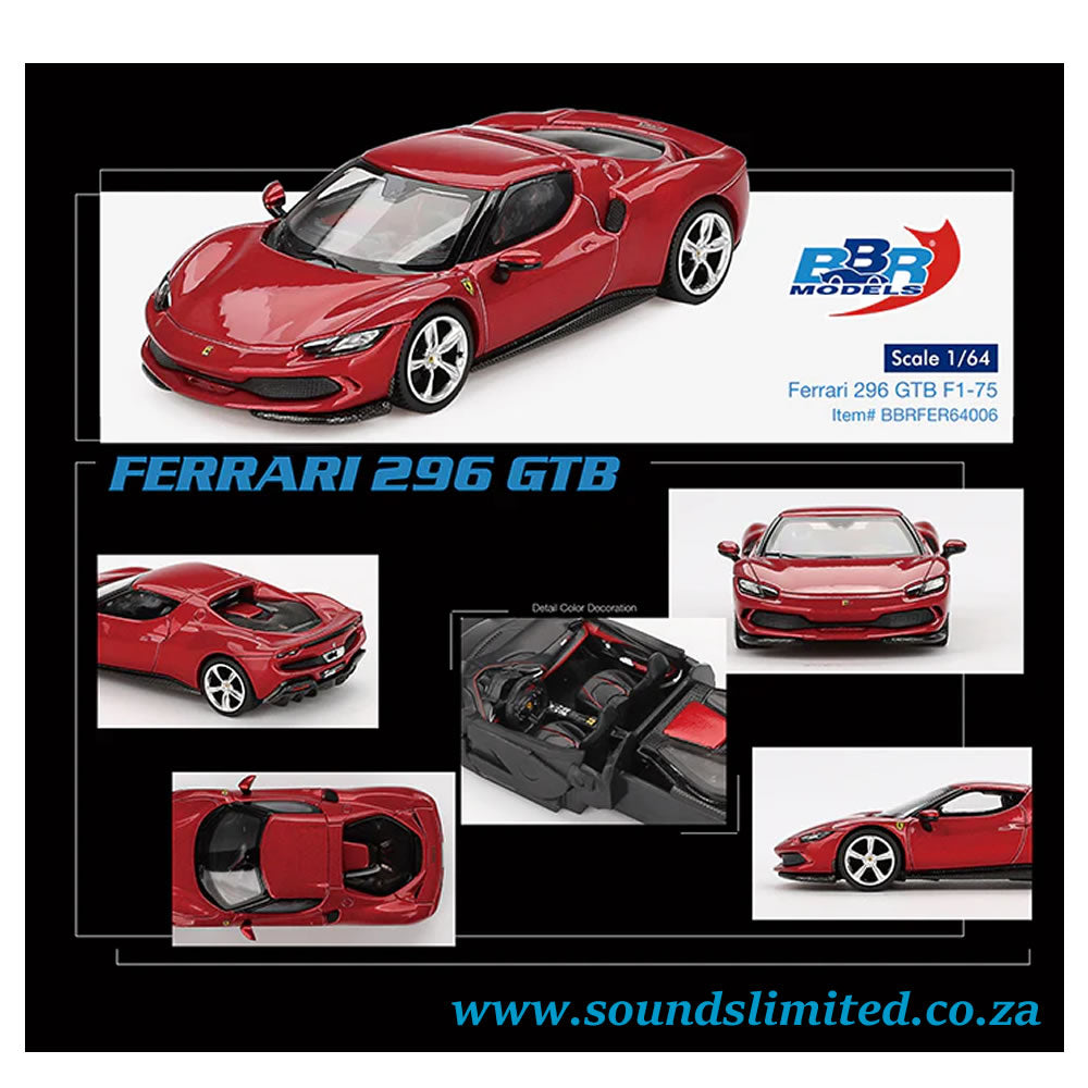 BBR Models 1/64 Ferrari 296 GTB Rosso Imola (Red) BBRFER64006