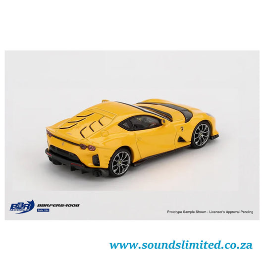 BBR Models 1/64 Ferrari 812 Competitizone Giallo Modena (Yellow) BBRFER64008